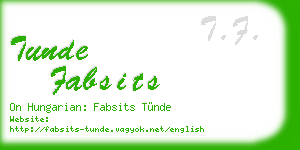 tunde fabsits business card